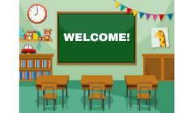 Classroom Graphic with Welcome 