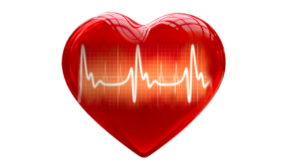 Heart Graphic with heart beat rhythm