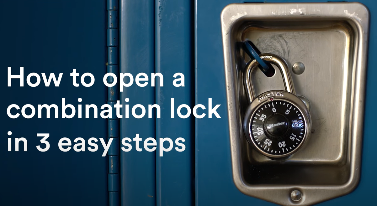 How to open a combination lock in 3 easy steps