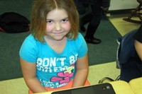 Student on a laptop