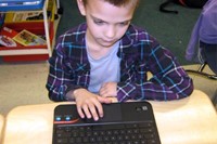 Student on a laptop
