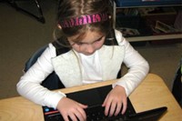 Student on a laptop