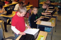 Students on laptops