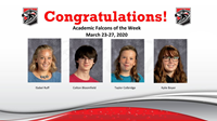 Academic Falcons Week of March 23, 2020