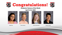 Academic Falcons Week of April 6, 2020