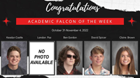 Academic Falcons Week of 10/31/22