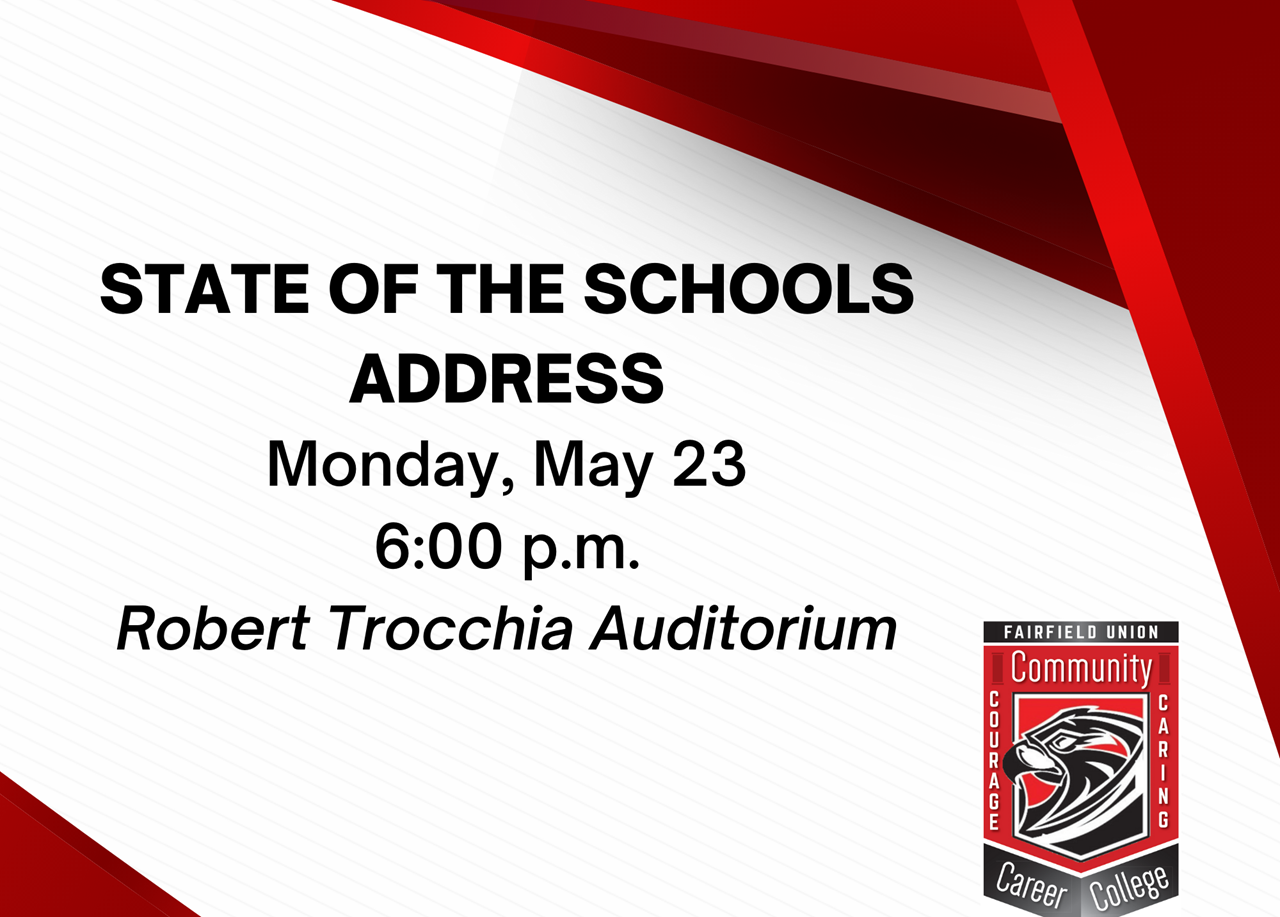 State of the Schools Address May 23 - 6 p.m.