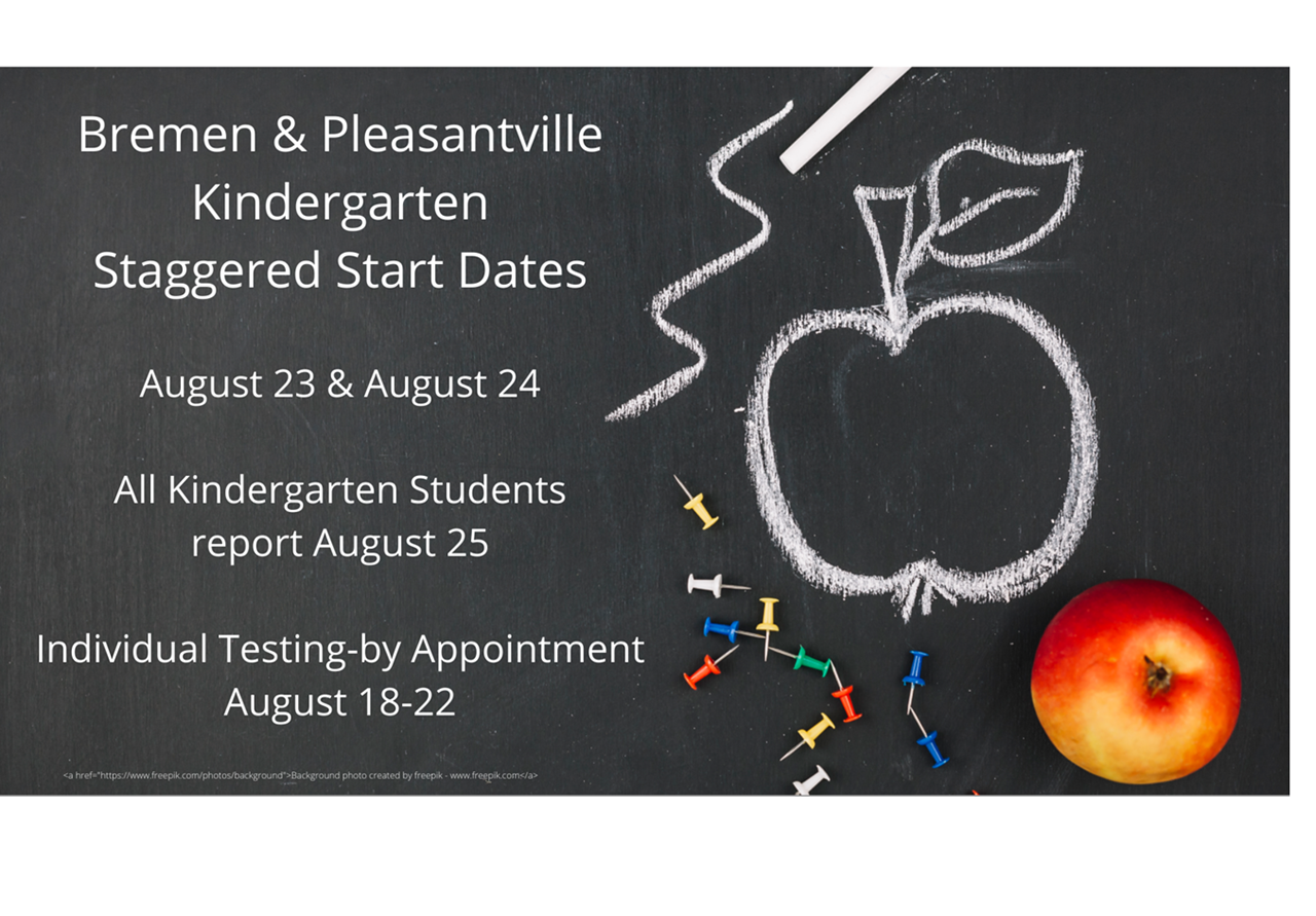 Kindergarten Staggered Start Dates 8 23 and 8 24