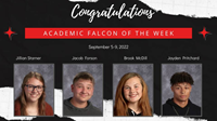 Acadmic Falcons of the Week 9/5/22