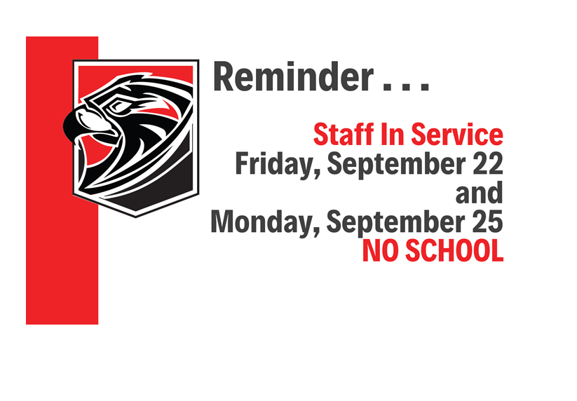 No School September 22 and September 25