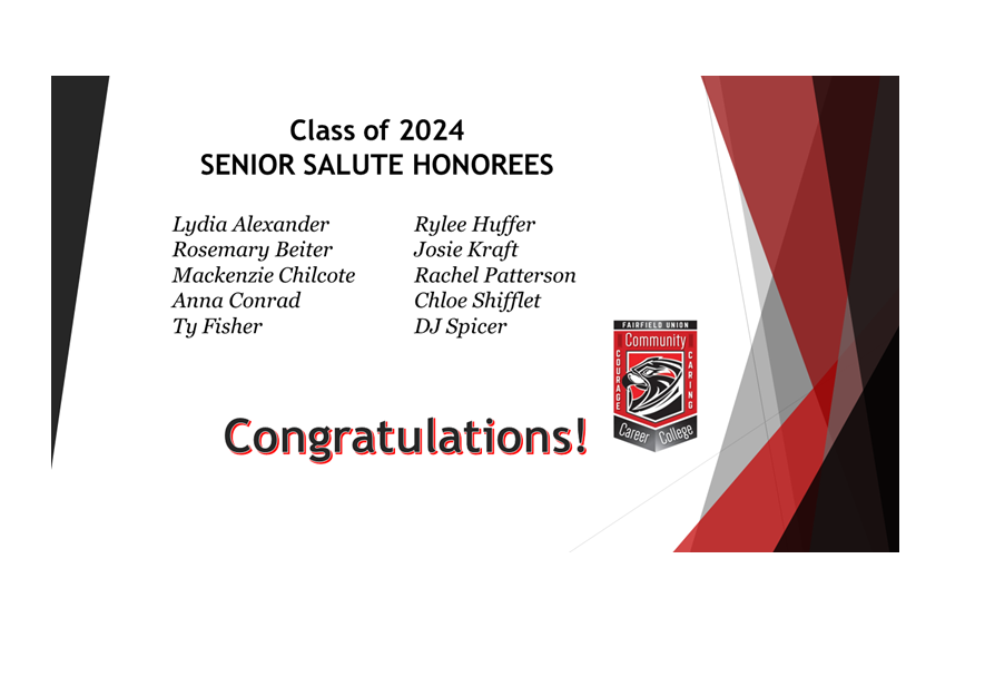 2024 Senior Salute Recipients