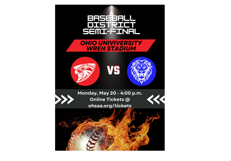 Baseball District Semi FInal Game 5/20 at 4 p.m. Wren Stadium