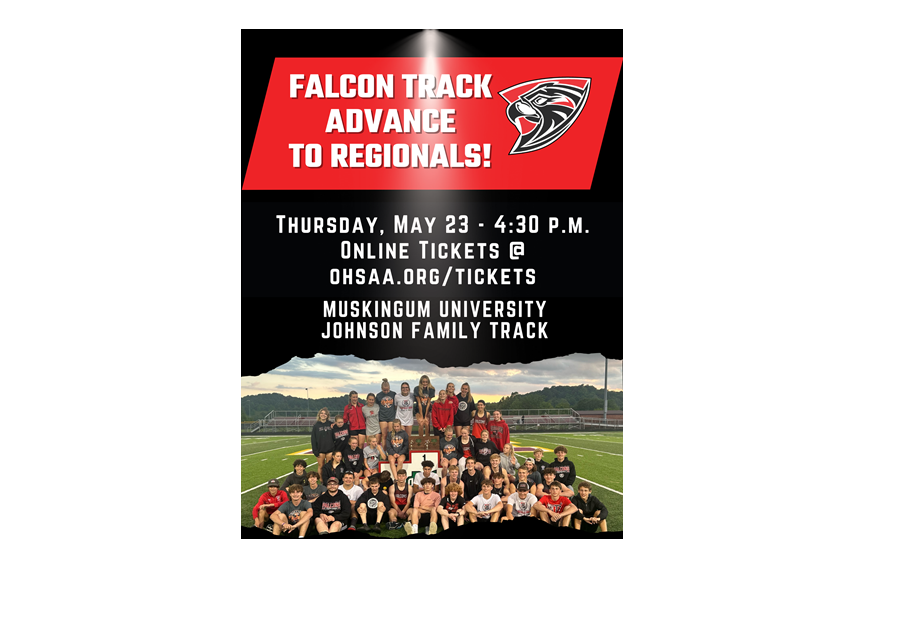 Falcon Track @ Regionals May 23 4:30 p.m. at Muskingum University