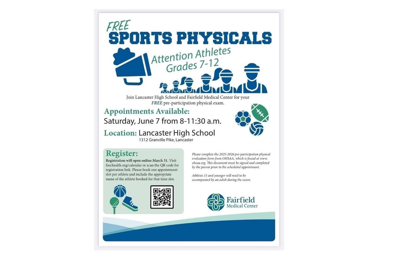 Free Physicals for Grades 7-12 - June 7 at Lancaster HS